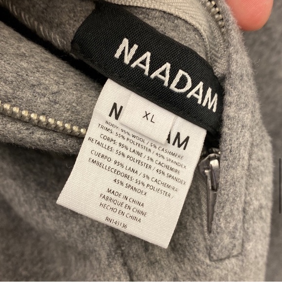 Naadam Wool Cashmere Reversible
Bomber Jacket Size XL - Picture 12 of 14